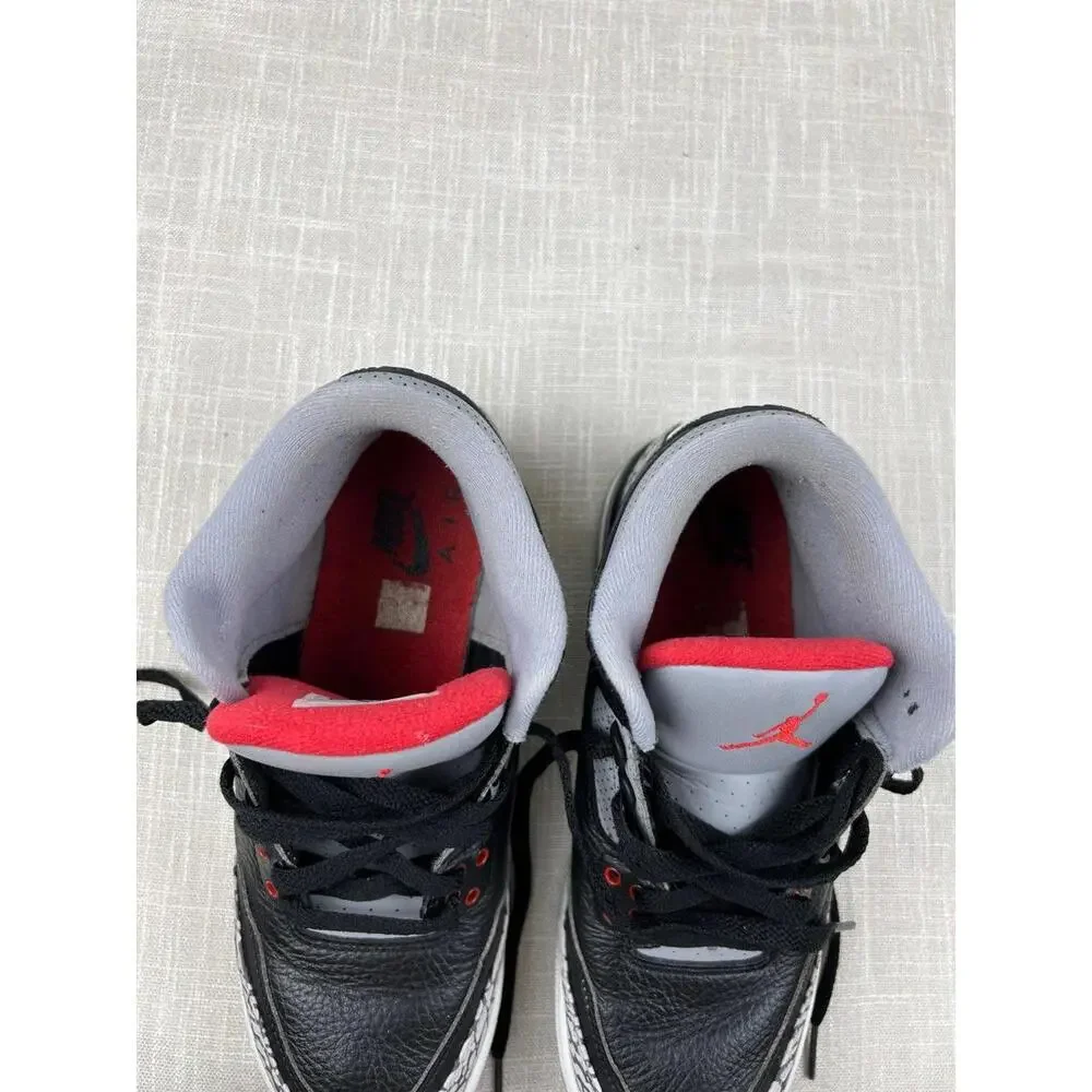 Air Jordan Retro 3 Cement Black‎ Sz 7Y